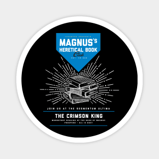 Magnus's Heretical Book Club (Blue/White) Magnet